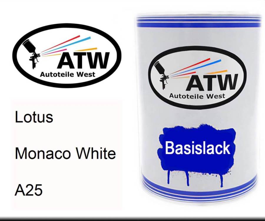 Lotus, Monaco White, A25: 500ml Lackdose, von ATW Autoteile West.